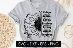 God says you are Unique Chosen Strong Special SVG Cut file Product Image 3