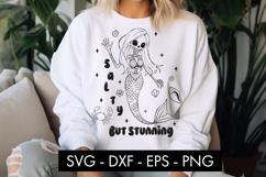 Salty But Stunning Skeleton Mermaid SVG PNG Product Image 3