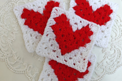 Pixel Heart Granny Square Pattern Product Image 3
