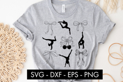 Gymnast Coquette SVG Minimalist Bow PNG Product Image 3