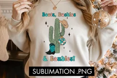 Boots Buckles And Baubles Christmas PNG Sublimation Product Image 1