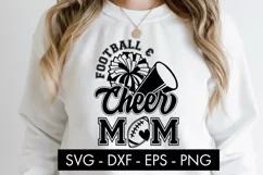 Football And Cheer Mom SVG Cut File PNG Product Image 1