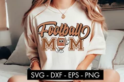 Retro Football Mom SVG Cut File PNG Sublimation Product Image 3