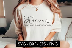 Heaven Don't Miss It For The World SVG Cut File PNG Product Image 3
