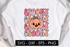 Spooky Pumpkin Halloween SVG Cut File PNG Sublimation Product Image 3