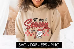 Retro Baseball Tis' The Season SVG PNG Cut file Product Image 3
