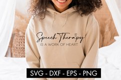 Speech Therapy Is A Work Of Heart SVG Product Image 1