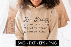 Be Pretty Strong Brave Kind SVG PNG Cut file Product Image 3