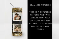 Black And Gold Photoframe Tumbler Sublimation PNG Product Image 2