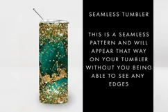 20oz Seamless Golden Blue Turqoise Tumbler Sublimation PNG Product Image 2
