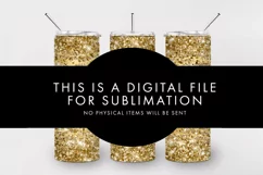 Golden Cheetah Glitter Tumbler Sublimation PNG Product Image 3