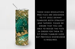 20oz Seamless Golden Blue Turqoise Tumbler Sublimation PNG Product Image 4