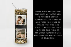Black And Gold Photoframe Tumbler Sublimation PNG Product Image 3