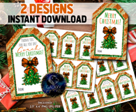 Basketball Christmas Favor Tag, Coach and Team Appreciation Product Image 2