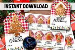 Cookies Merry Christmas Favor Tag, Cookie Christmas Label Product Image 1