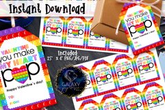 Fidget Pop it Valentine&#039;s Day Favor Tag, Valentine&#039;s Day Tag Product Image 1
