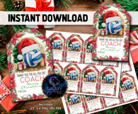 Watercolor Volleyball Christmas Favor Tag, Appreciation Tag Product Image 2