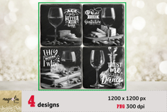 Wine bundle slate coaster engraving Product Image 1