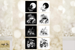 Halloween Witch Coaster Laser Engraving PNG Product Image 2