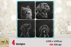 DOF FACE slate coaster set engraving png Product Image 1