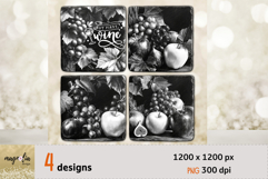 Grape coaster bundle PNG, winery, farm coaster Product Image 1