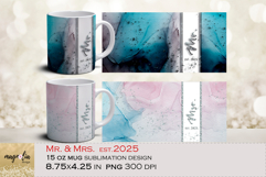 Mr. &amp; Mrs. est.2025 mug 15 oz wrap sublimation png Product Image 2