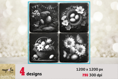 EASTER BUSKET slate coaster engarving gesign Product Image 1