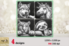 my spirit animal slate coaster engraving bundle png Product Image 1