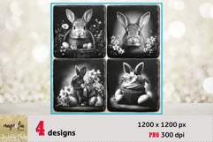 HAPPY EASTER slate coaster engarving gesign png Product Image 1