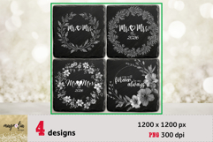 BOHO wedding slate coaster engraving Product Image 1