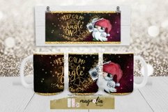 keep calm ang jingle on Christmas gnomes mug sublimation png Product Image 1