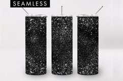 Black Leopard Glitter Tumbler Sublimation PNG Product Image 1