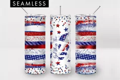 God Bless The USA 4th July Tumbler Sublimation Product Image 1