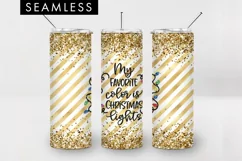 20oz My Favorite Color Is Christmas LightTumbler Sublimation Product Image 1