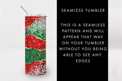 20oz Seamless Christmas Santa's Reindeer Skinny Tumbler PNG Product Image 2