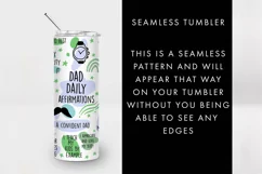 20oz Seamless Dad Affirmations Skinny Tumbler SVG PNG Product Image 2