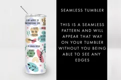 20oz Seamless My Daily Affirmations Skinny Tumbler SVG PNG Product Image 2
