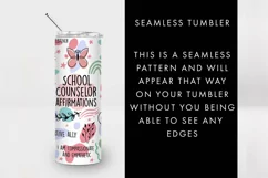 20oz School Counselor Affirmations Skinny Tumbler SVG PNG Product Image 2