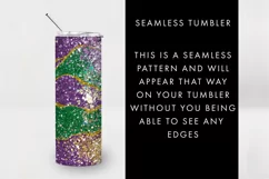 20oz Seamless Mardi Gras Glittery Skinny Tumbler PNG Product Image 2
