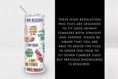20oz Seamless Teacher Affirmations Skinny Tumbler SVG PNG Product Image 3