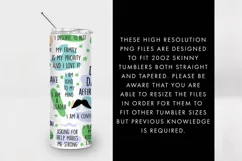 20oz Seamless Dad Affirmations Skinny Tumbler SVG PNG Product Image 4