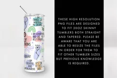 20oz Seamless Kid Affirmations Skinny Tumbler SVG PNG Product Image 4