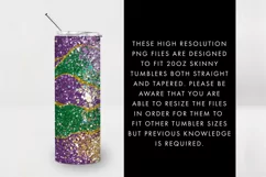 20oz Seamless Mardi Gras Glittery Skinny Tumbler PNG Product Image 4