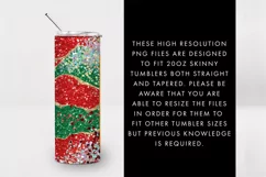 20oz Seamless Christmas Santa's Reindeer Skinny Tumbler PNG Product Image 4