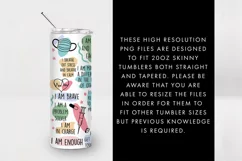 20oz Seamless Nurse Affirmations Skinny Tumbler SVG PNG Product Image 4