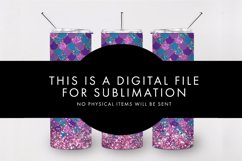 Mermaid Glitter Tumbler Sublimation PNG Product Image 3