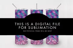 Mermaid Glitter Tumbler Sublimation PNG Product Image 3