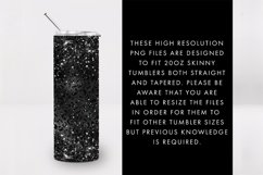 Black Leopard Glitter Tumbler Sublimation PNG Product Image 2