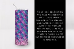Mermaid Glitter Tumbler Sublimation PNG Product Image 4