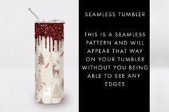 20oz Seamless Christmas Tree Skinny Tumbler Sublimation PNG Product Image 2